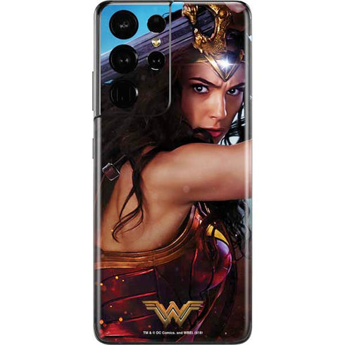 DC Comics Wonder Woman Battle Ready Poster Galaxy S21 Ultra 5G Skin